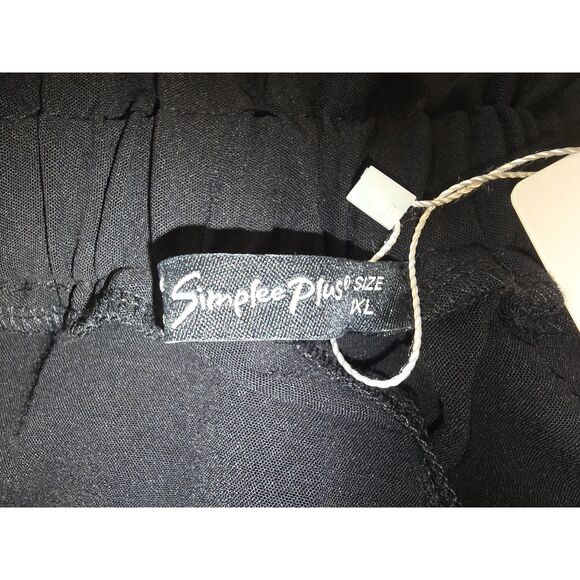 NWT Simplee Plus Elegant Split Leg Belted Flowy Wide Leg Pants Size 1XL - Picture 13 of 13